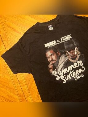 Drake Future TShirt Mens XL Black Summer Sixteen Tour Concert Rap Tee 2016
